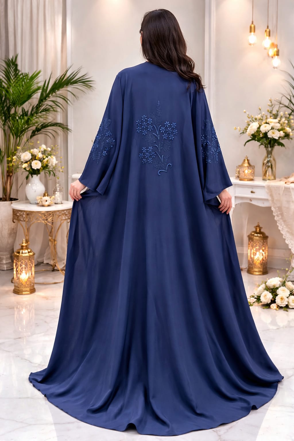 Lux Noir Azure Veil – Limited Edition Zoom Nida Abaya