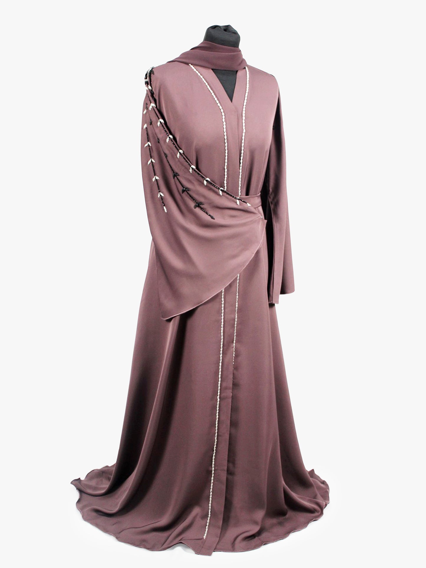 Lux Noire – Blush Cascade Abaya