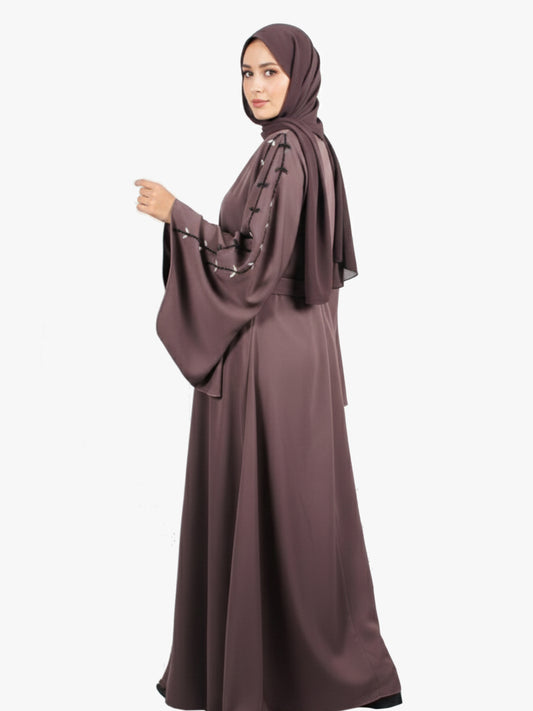 Lux Noire – Blush Cascade Abaya