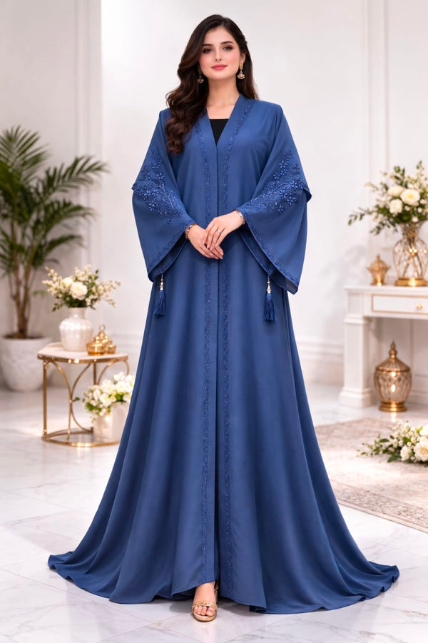 Lux Noir Azure Veil – Limited Edition Zoom Nida Abaya