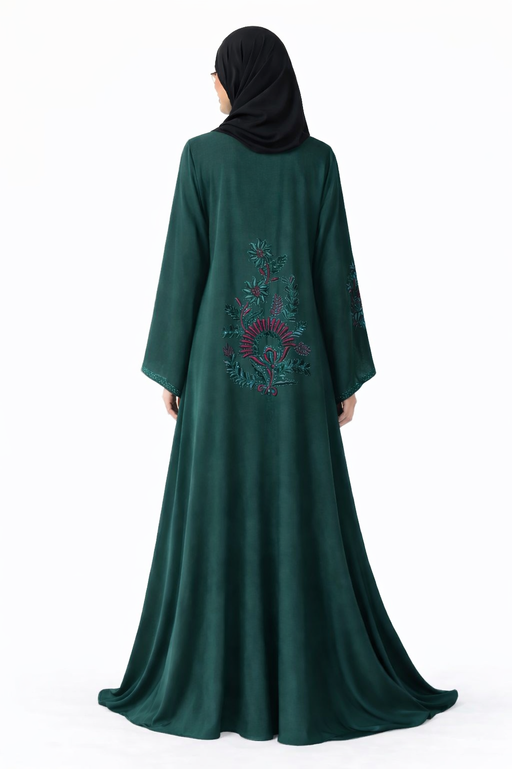 Lux Noir Émeraude Veil – Limited Edition Zoom Nida Abaya