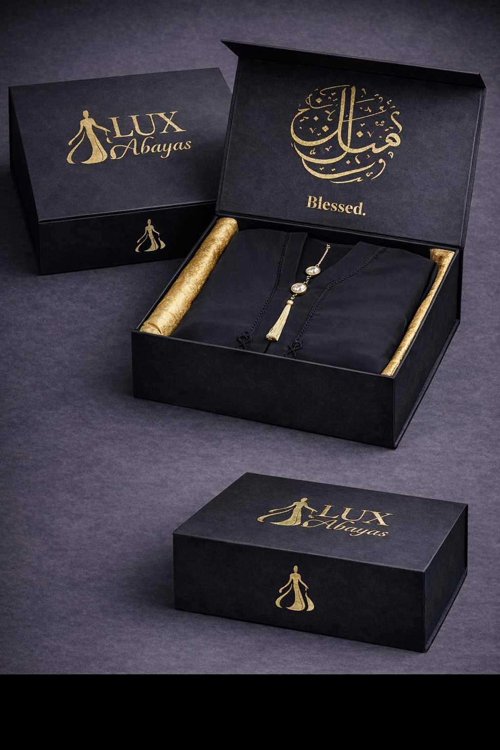 Lux Noire Serenity Abaya -Exclusive drop