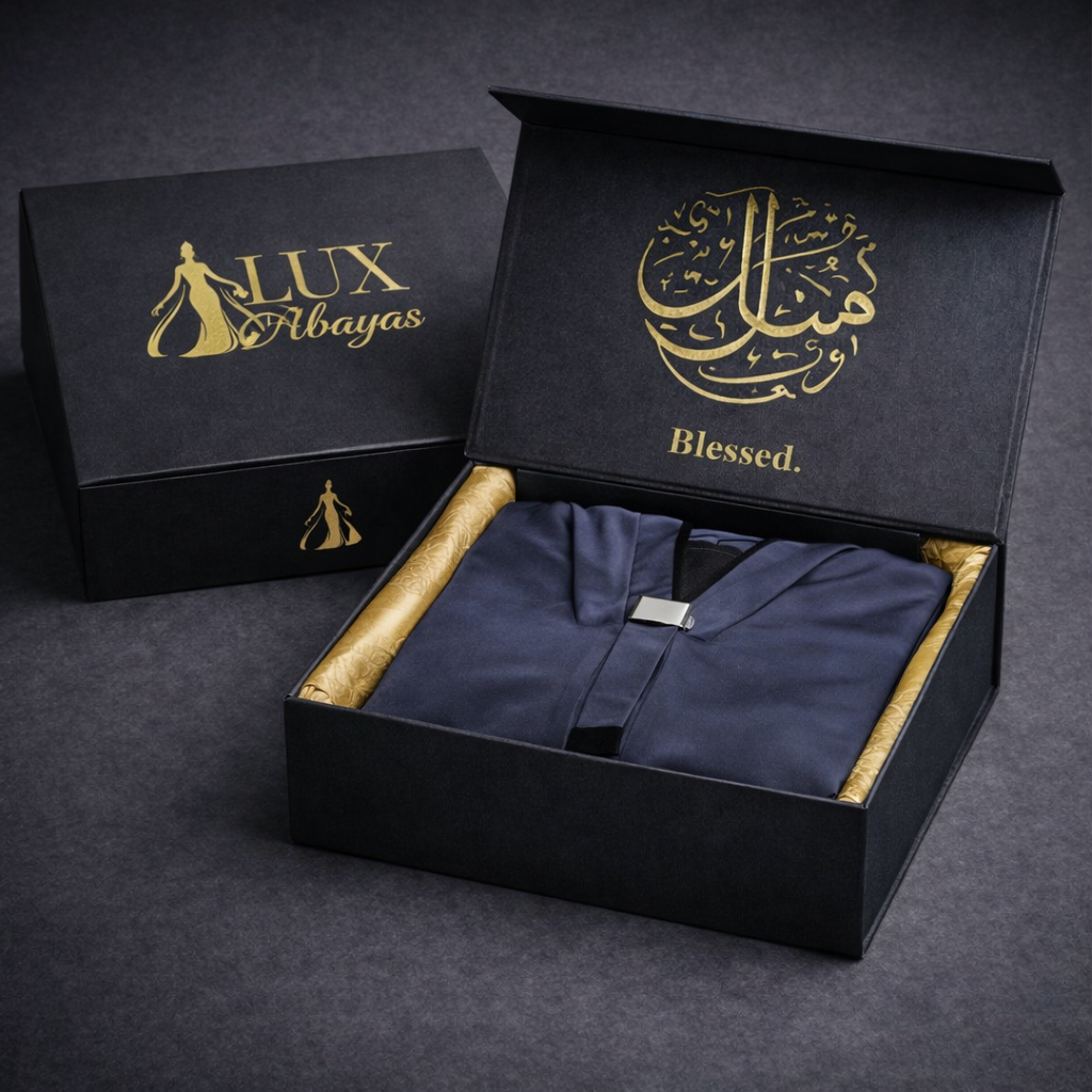 Lux Noire – Sapphire Drape Abaya