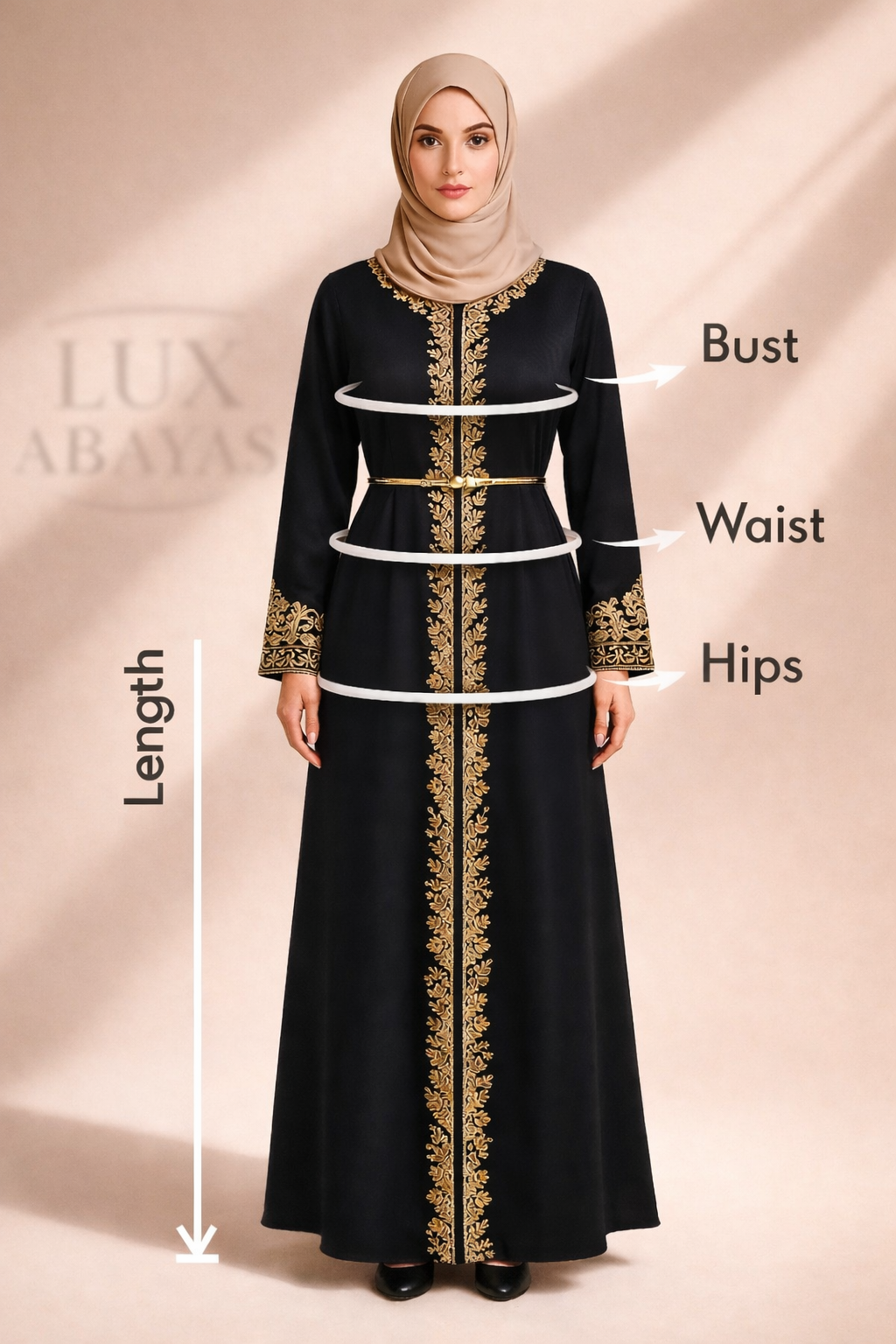 Lux Noire – Crimson Bloom Abaya
